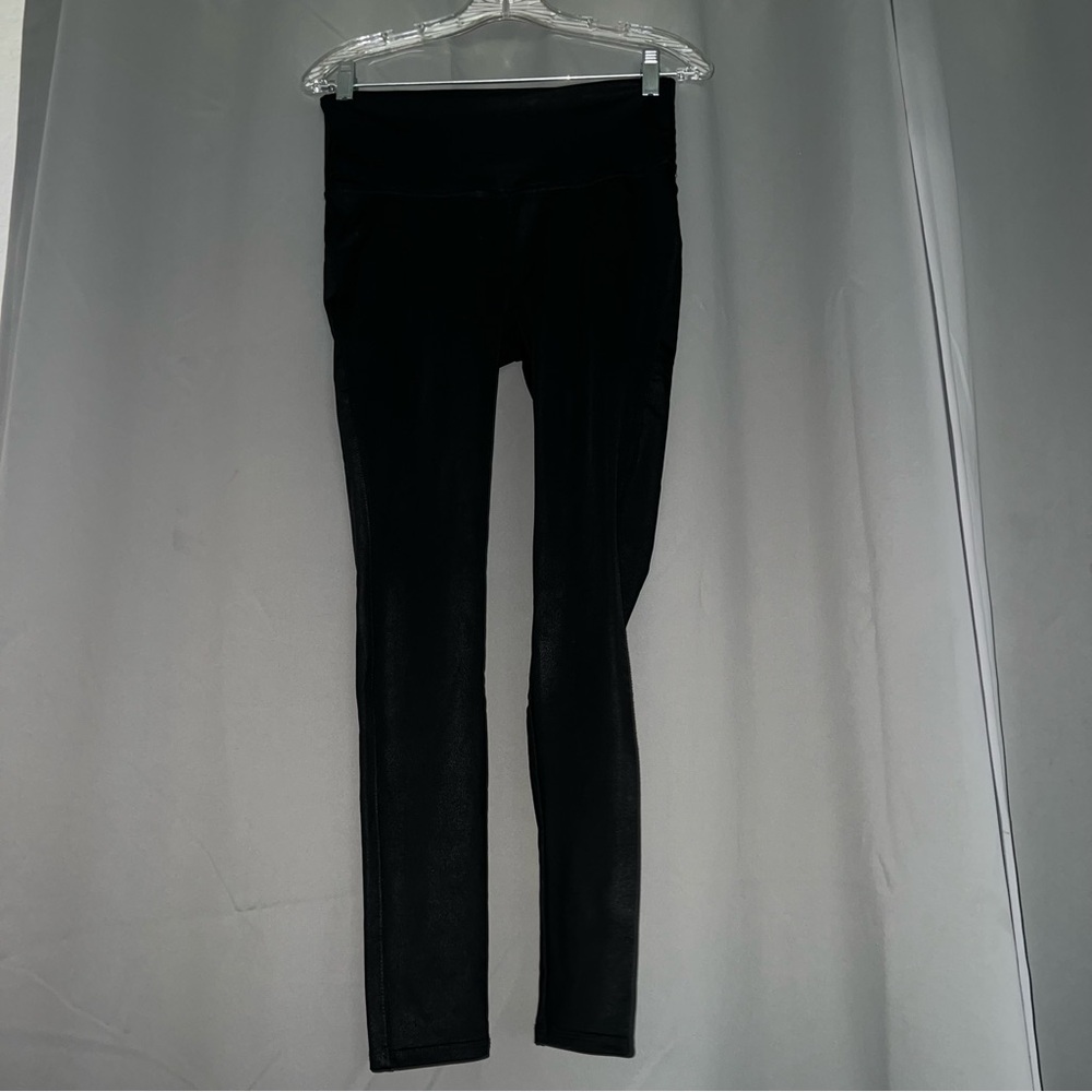 Seven7 black shiny leggings small